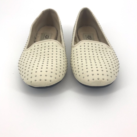 UGG Alloway Studded Loafers Cream -Shearling Lined - Picture 7 of 10